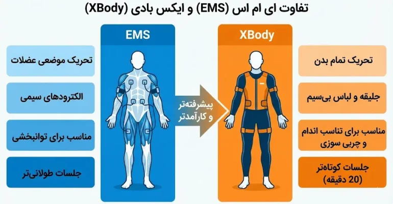 تفاوت ای ام اس با ایکس بادی - بررسی کامل